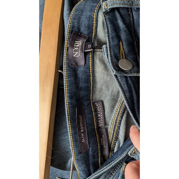 NYDJ Womens Slim Bootcut Ankle Jeans Sz 12 Lift X Tuck Stretch Cropped - Picture 5 of 5